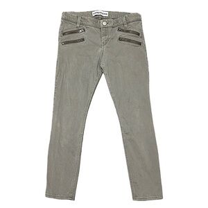 Express Grey Moto Jeans with zipper pocket details